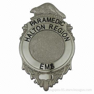 Police Badge, Available in Various Types of Finishes, Customized Designs